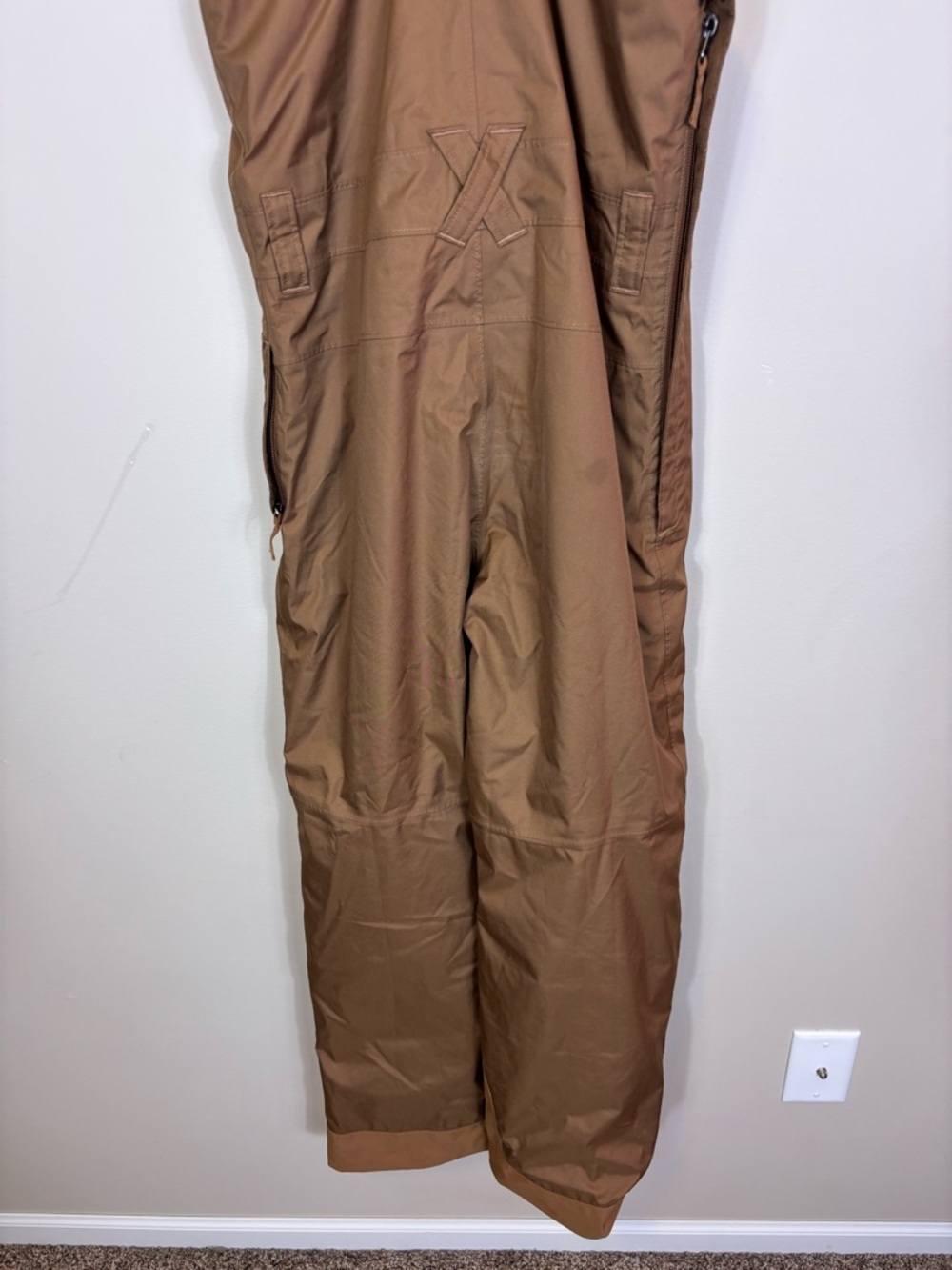 The North Face Kids Tan Bib Snow Overalls with Black Straps Youth Large - Picture 8 of 14